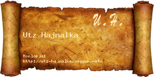 Utz Hajnalka névjegykártya