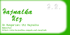 hajnalka utz business card